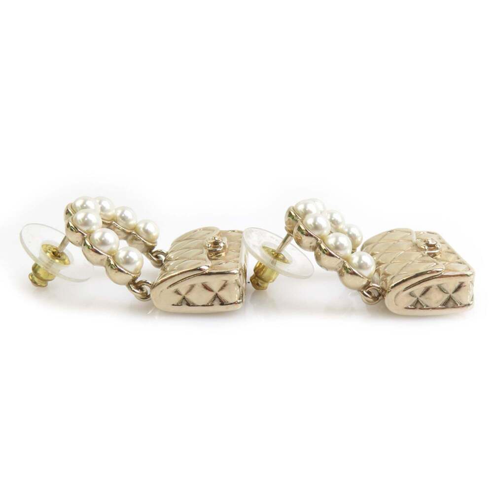 CHANEL Authentic Gold Pearl Earrings - Picture 4 of 8